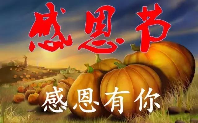 关于感恩节的带文字的图片祝福