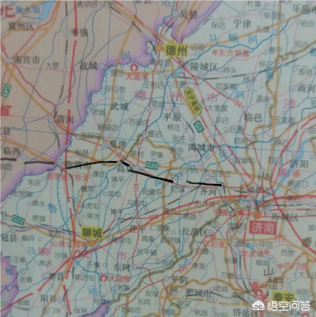 邢济铁路西段山东段规划图