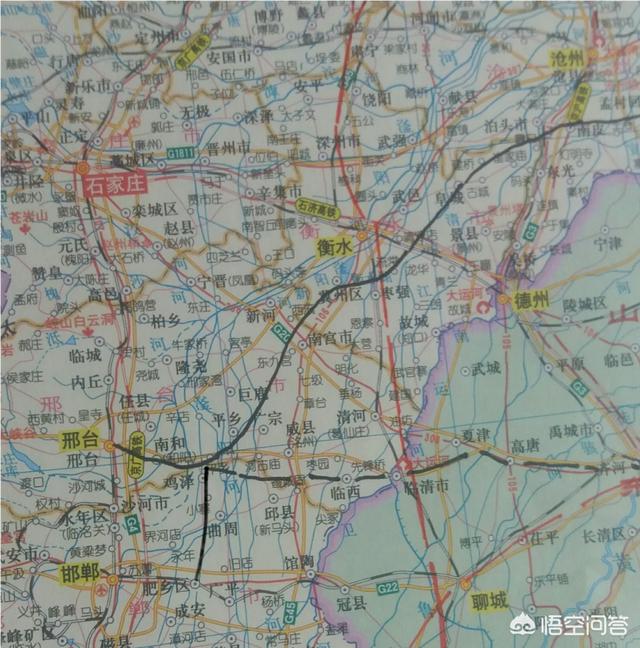 邢济铁路西段山东段规划图
