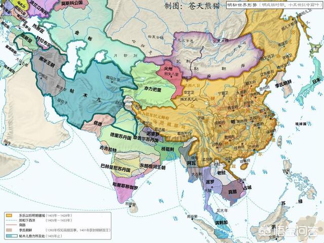 浡泥国:永乐三年(1405)开始朝贡,君主册封为浡泥国王;之后时有朝贡.