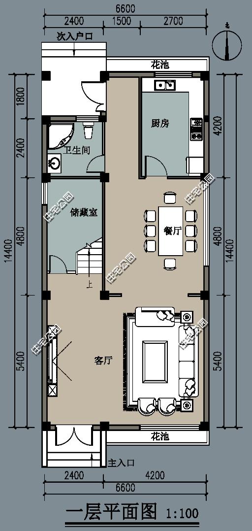 请问宅基地55米乘12米的怎么布局设计