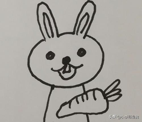简单卡通画简单卡通画可爱小兔子