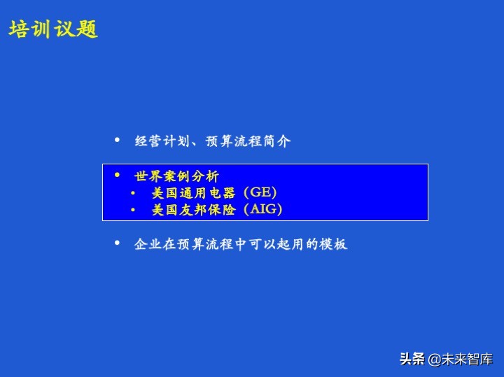 经营计划和预算体系、案例、模版