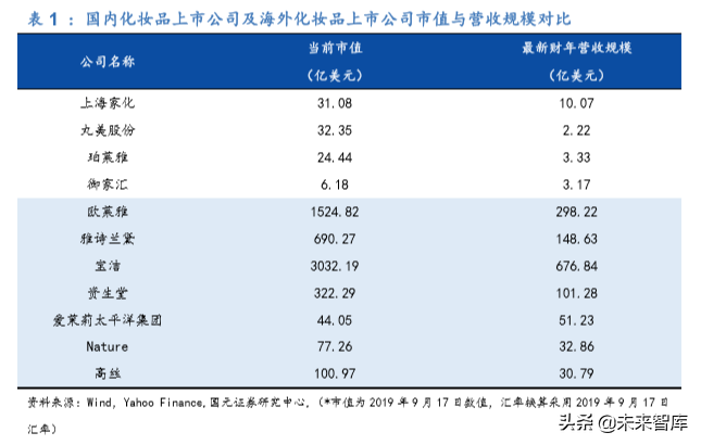 化妆品行业专题报告：深度比较国内外化妆品公司