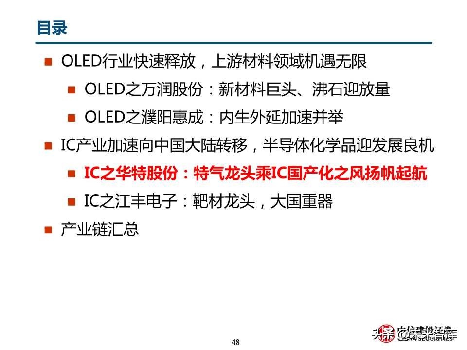 自主可控之化工行业深度研究：OLED和IC产业链机会（78页）