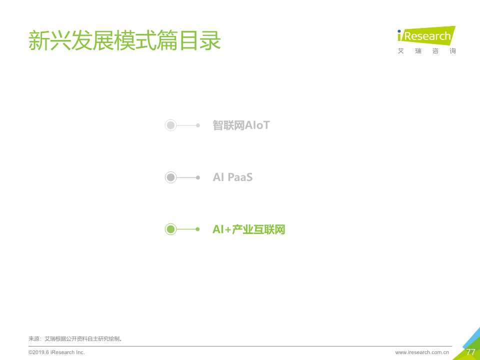 中国人工智能产业研究报告2019