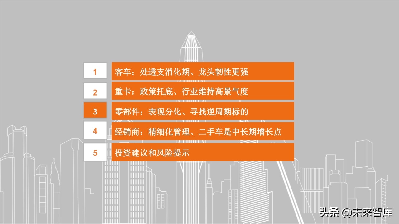 从汽车业财报看行业趋势与投资机会：商用车、零部件和经销商