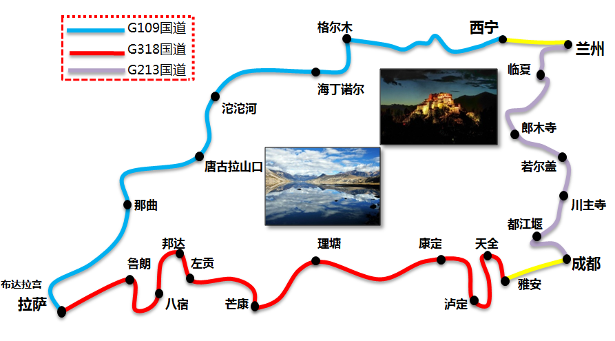 西藏、新疆、川西、青海旅游地图，耗时一年收集，自驾总会用到