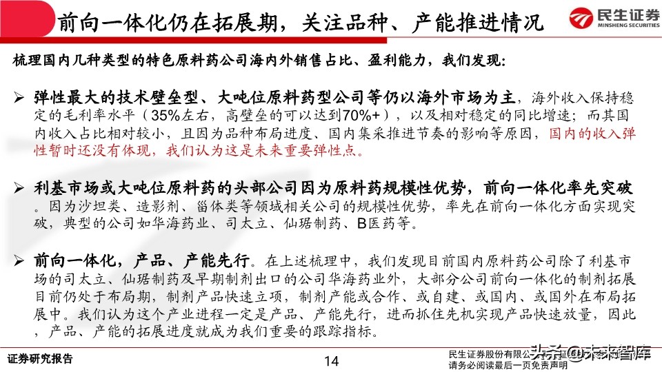 特色原料药行业专题报告：API行业生态演绎认识