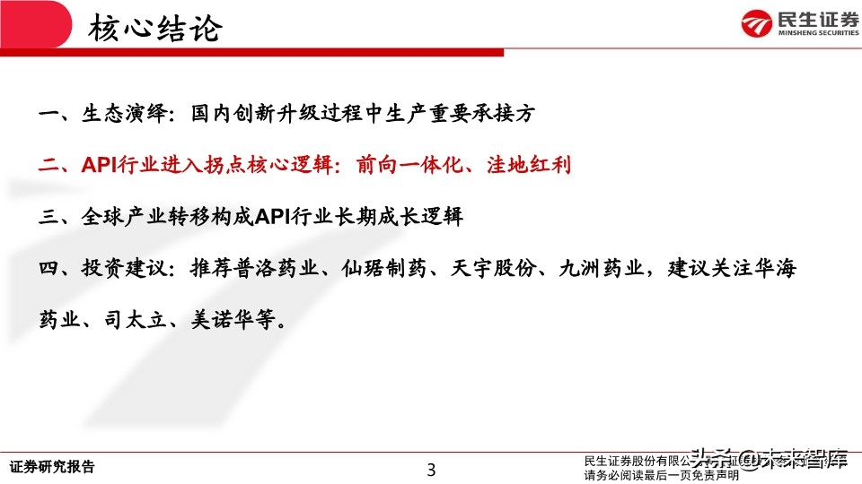 特色原料药行业专题报告：API行业生态演绎认识