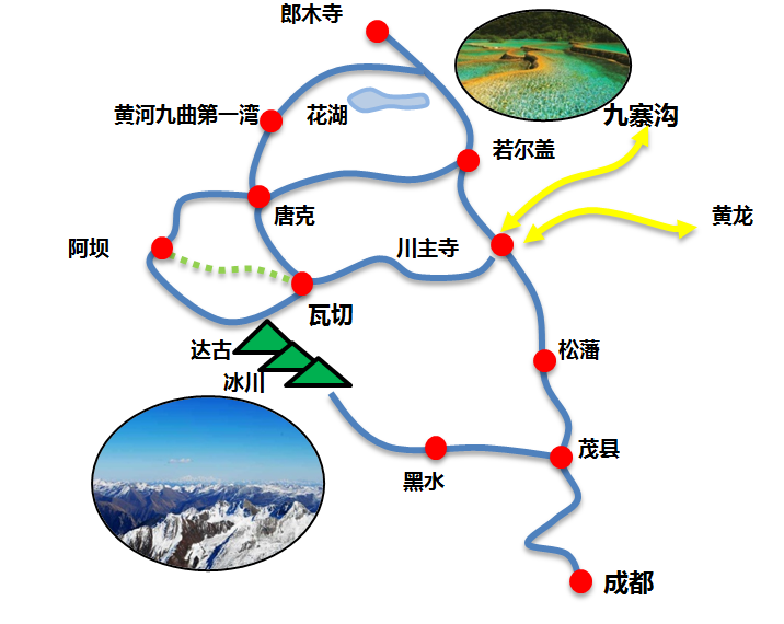 西藏、新疆、川西、青海旅游地图，耗时一年收集，自驾总会用到