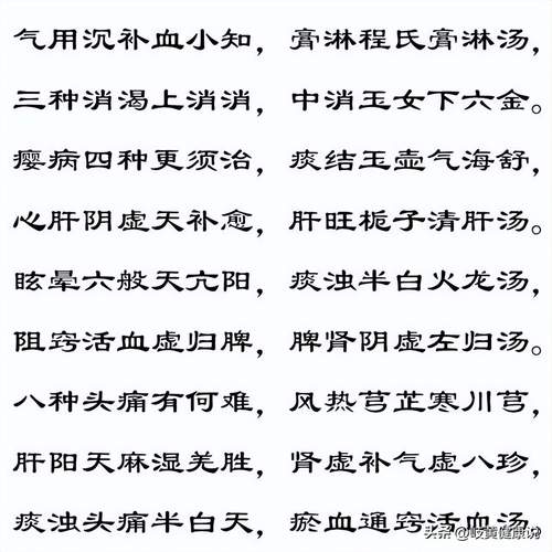 100个中医辨证口诀(中医辨证口诀，还有怎么用方的)