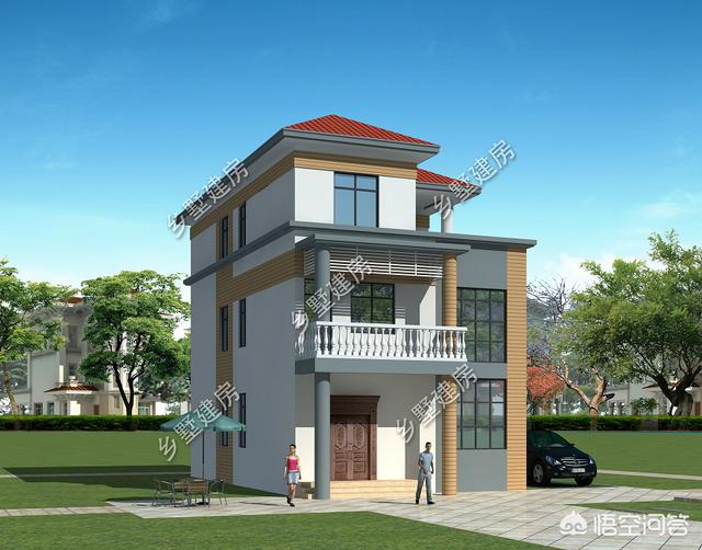 如何将开间8米,进深12米且坐北朝南的房子设计为三层别墅?