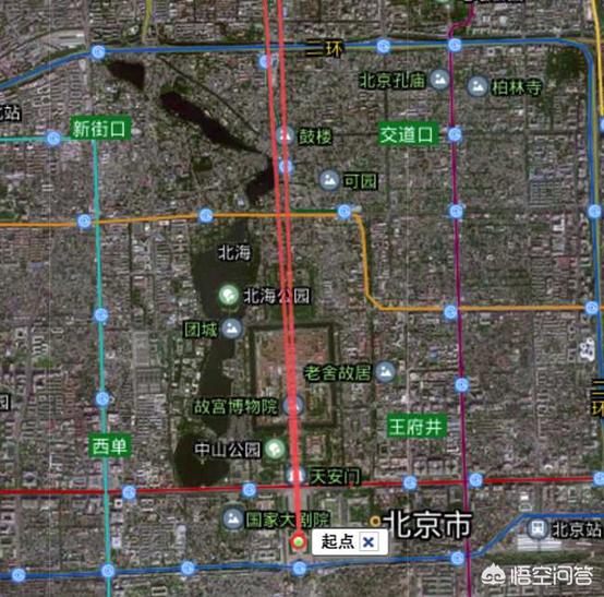 北京城地图，修故宫的人怎么把故宫修歪了