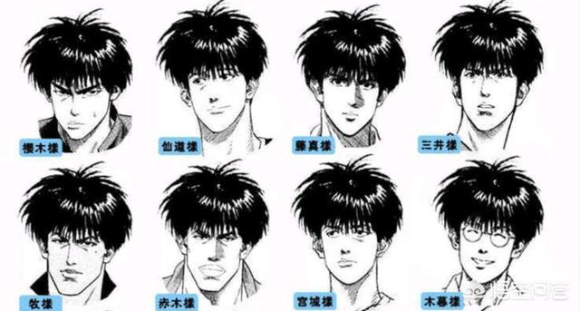 《灌篮高手》中的人物全换成流川枫的发型谁会最帅？