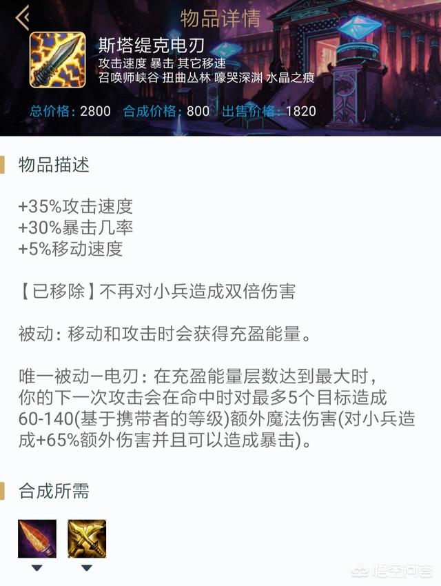 头条问答 Lol经常玩ad的玩家懂岚切这个装备吗 到底是电刀好还是岚切更有优势 阿茫游戏的回答 0赞