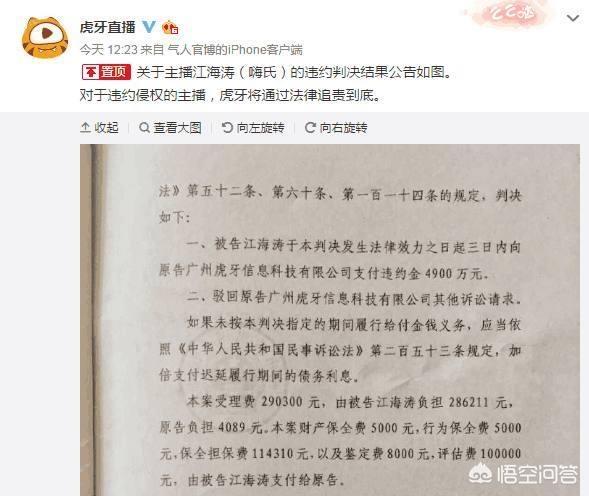 曾经的王者荣耀一哥嗨氏二审判决公布,赔偿虎牙4900万违约金,你有何看法？