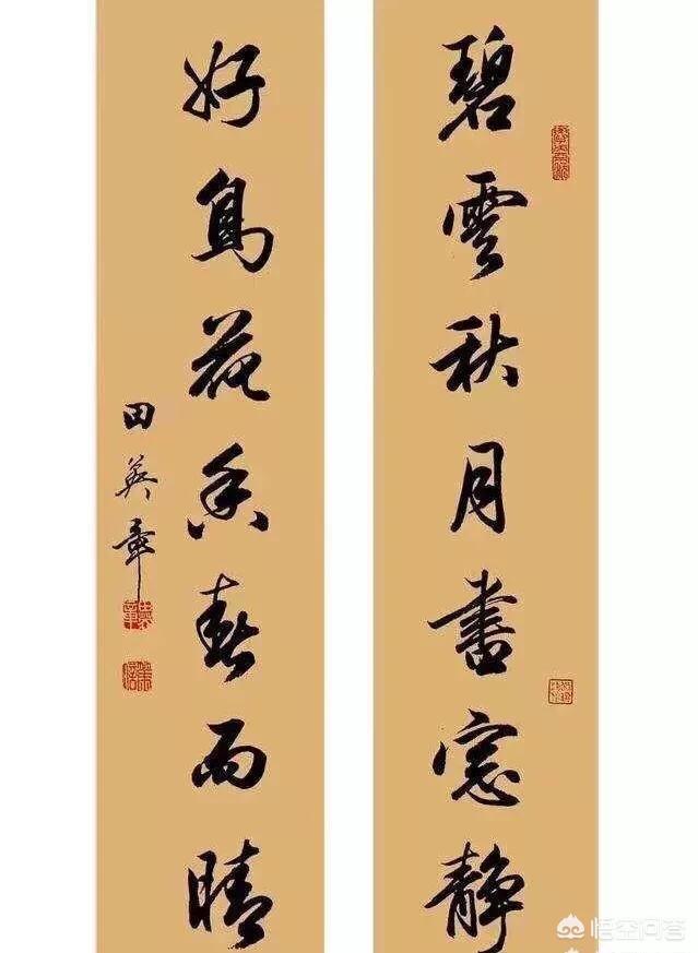 曹宝麟的楹联作品,行书比之田蕴章如何?