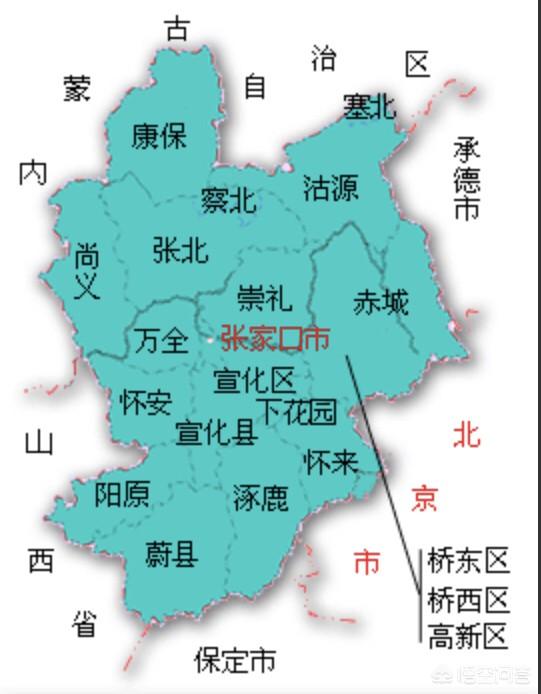 内蒙古张家口地图全图图片