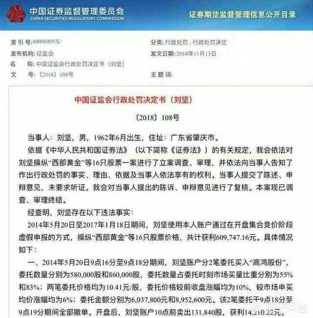 如何看待老股民刘坚操纵股价被处罚？