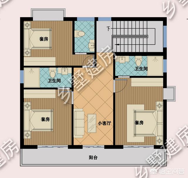7.5×11米的农村自建房,两层前后采光该怎么设计?