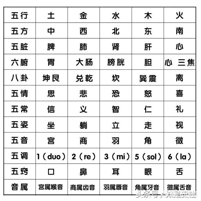 五运六气中的五音：宮、商、角、徵、羽的基础内容是什么