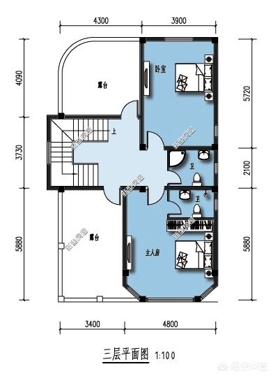 2022年如何将开间8米、进深12米且坐北朝南的房子设计为三层别墅？