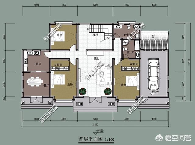 2022年宽20米进深11米，建一栋一楼带车库的二层别墅，该怎么设计？