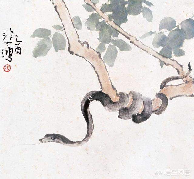 水蚺蛇图片:擅长国画的画家有专门画蛇的吗？你见过画蛇的国画作品吗？
