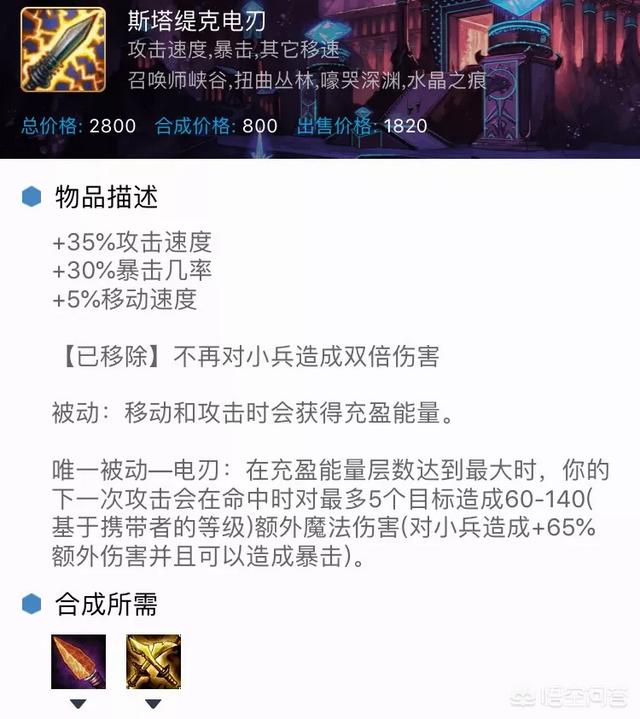 LOL经常玩AD的玩家懂岚切这个装备吗？到底是电刀好还是岚切更有优势？