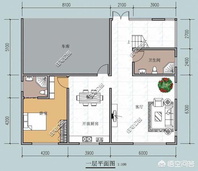 头条问答 - 开间14米进深9米,想盖一层带阁楼的房子,怎样设计比较美观