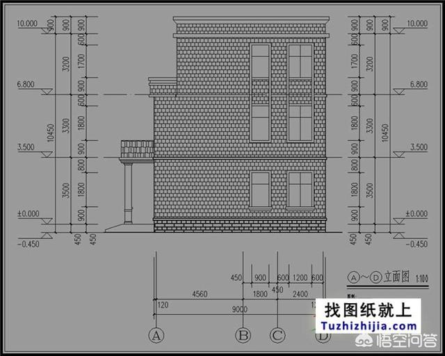 三层农村住宅设计图(三间三层农村房设计图)