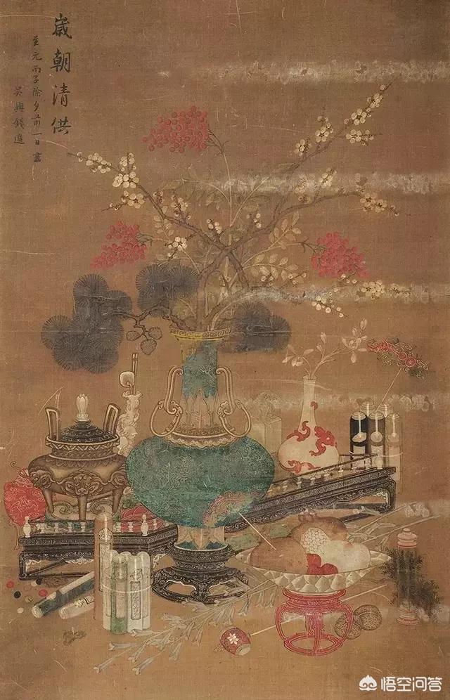 古代文人过年画《岁朝清供图》,有什么含义？