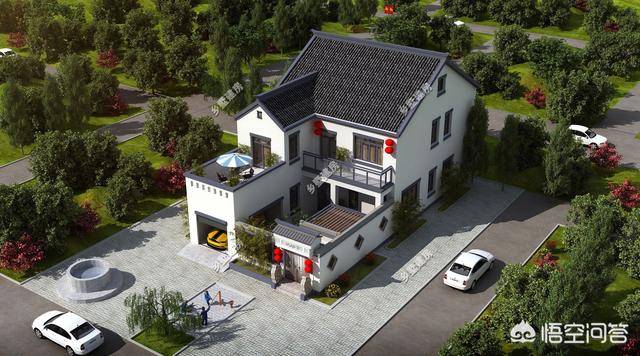 开间9米进深17米的房子其新中式屋顶怎么设计才能好看