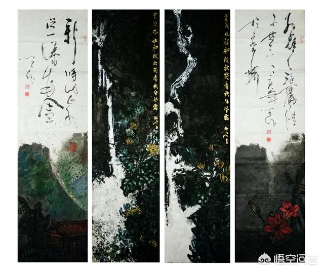 写意花鸟画:如何组合国画写意花鸟四条屏？