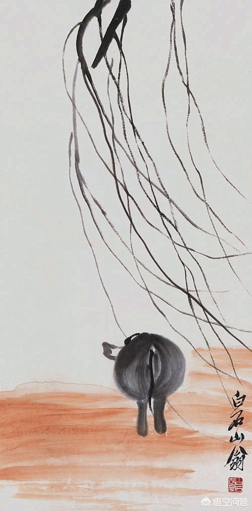 国画蟋蟀图片欣赏:广东蟋蟀图片欣赏 齐白石只画了一个牛屁股，为何能卖2千万？