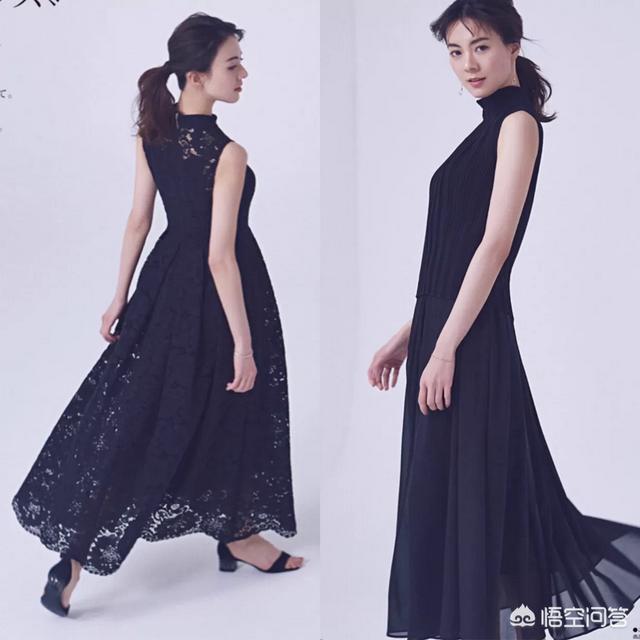 星星黑白色拼色绑带松:适合夏天穿，有哪些好看的小黑裙推荐？