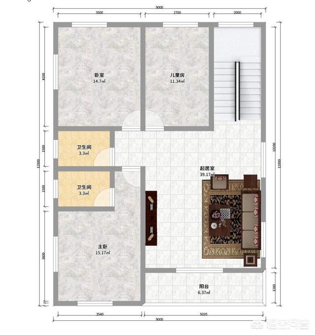 农村自建房宽9米,深12米,坐东朝西,该怎么设计比较好?