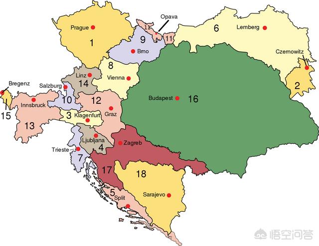 奥匈帝国现在归哪个国家了？它当初为什么会解体呢？