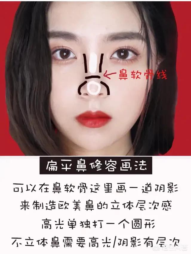 塌鼻梁怎么变成高鼻梁怎样可以把塌鼻梁化成高鼻梁