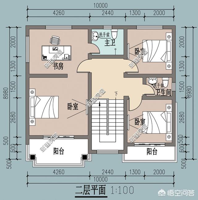 10x8米房子设计图三层图片