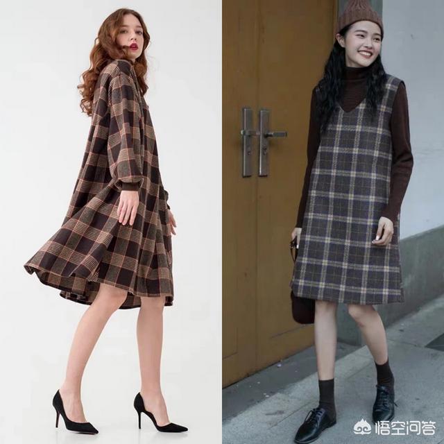 咖啡色格子连衣裙配什么颜色的鞋子比较好看？