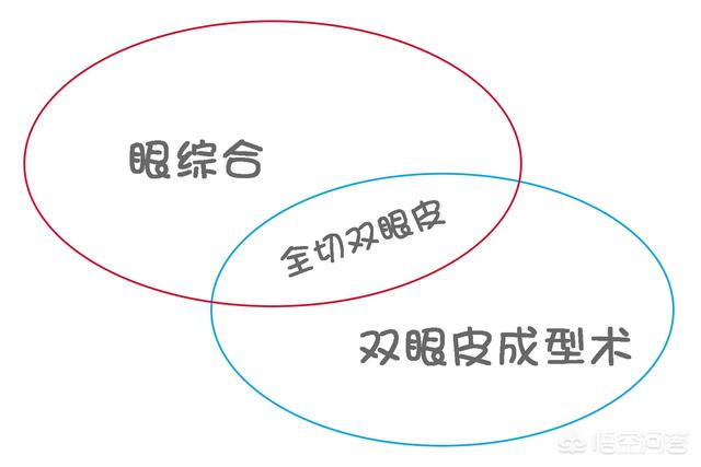 睑内翻或睑外翻修补术伴楔形部分切除术:全切双眼皮和眼部综合有什么区别？