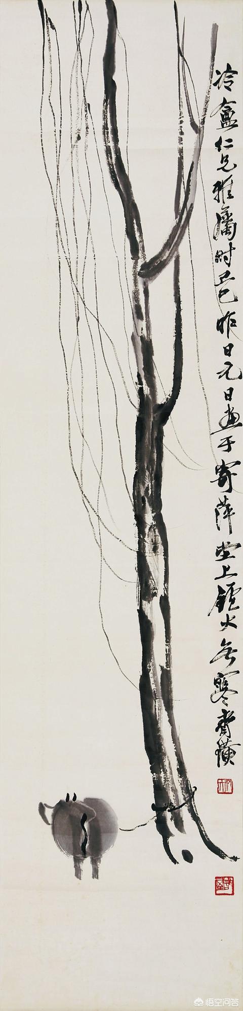 国画蟋蟀图片欣赏:广东蟋蟀图片欣赏 齐白石只画了一个牛屁股，为何能卖2千万？