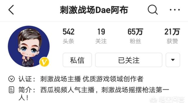 阿布郭鑫:《刺激战场》阿布、陈大白，谁才是西瓜视频真正的吃鸡一哥？