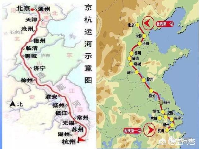 京杭大运河路线图,京杭大运河镇江段详细路线？