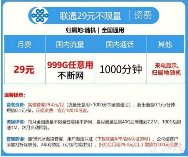如何看待联通29元不限量套餐？