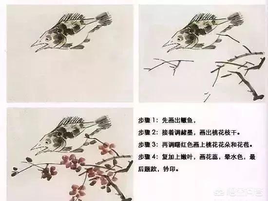 狮子鱼的画法:【国画】国画中7种鱼儿的写意画法？