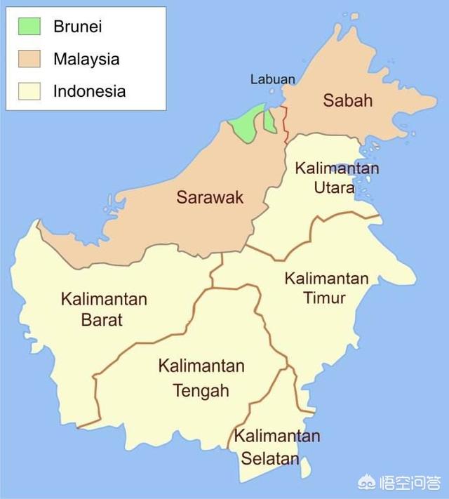 加里曼丹岛为什么一个不大的岛反而分为印尼，马来，文莱三个国家插图1