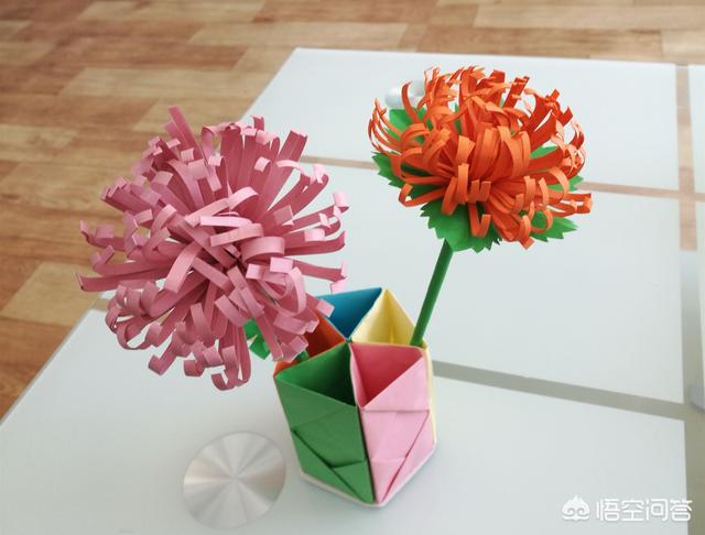 彩纸手工花怎么做？